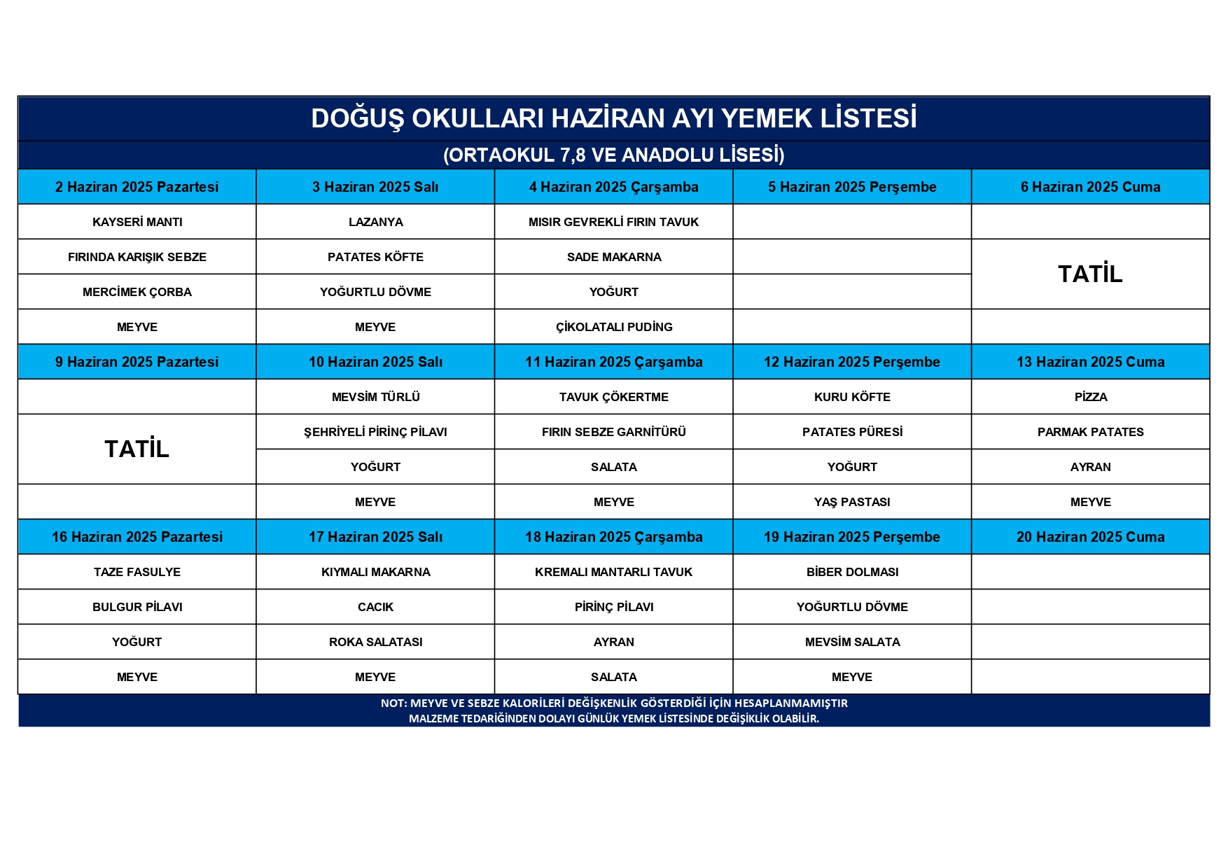 2025 HAZİRAN AYI YEMEK LİSTESİ-ORTAOKUL